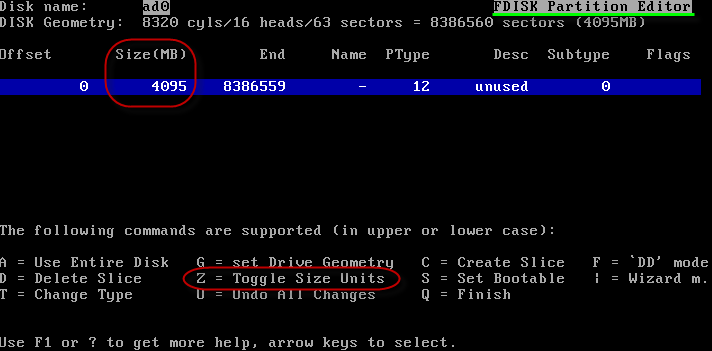 FDISK partitition editor FDISK partitition editor